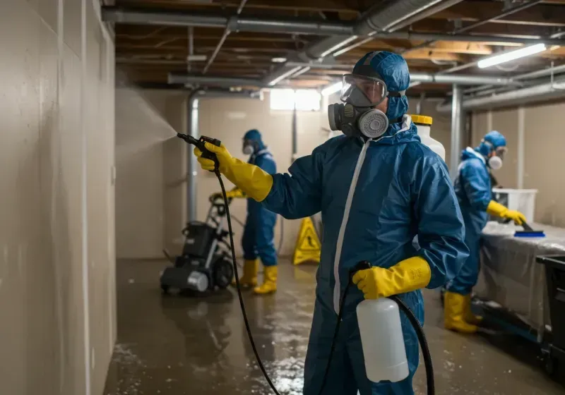 Basement Sanitization and Antimicrobial Treatment process in Hardin County, IL